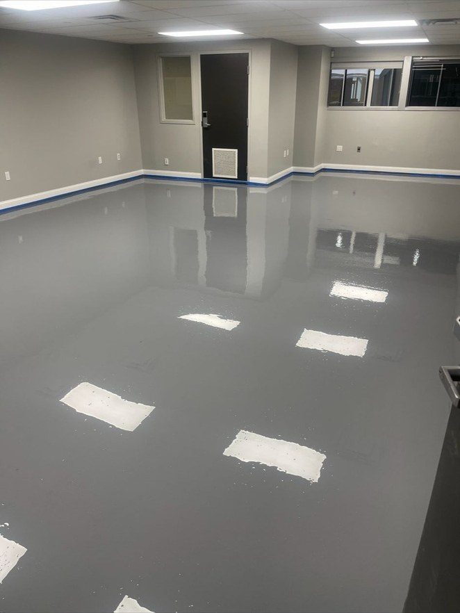 REO Workforce flooring and epoxy project